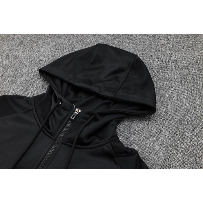 Chandal de Sudadera del Manchester United Nino 23-24 Negro y Rojo